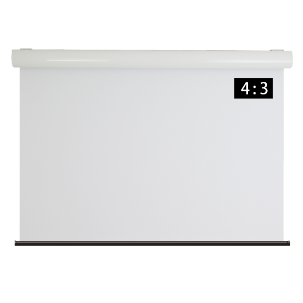 遠距離操作（壁リモコン）ケース付き電動スクリーン 4:3 110インチ