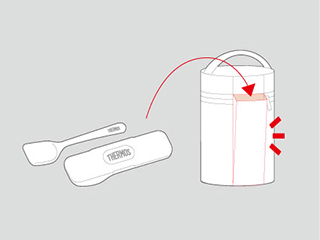 フードコンテナースプーン ディープレッド