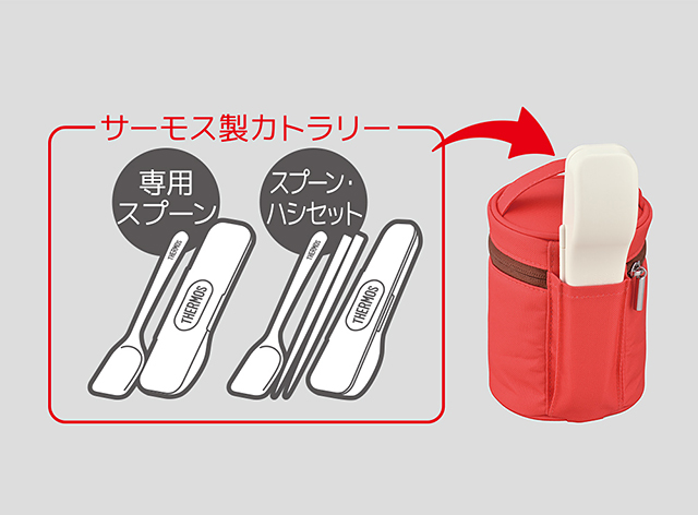 スプーン・ハシセット ディープレッド