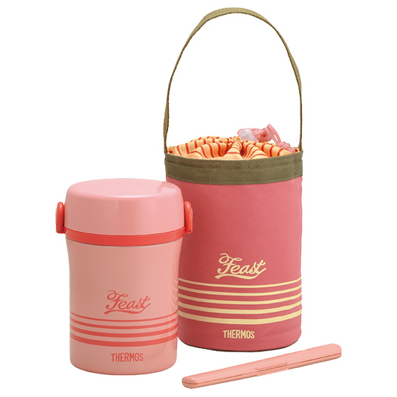ステンレスランチジャー 約0.6合 (コーラルピンク)
