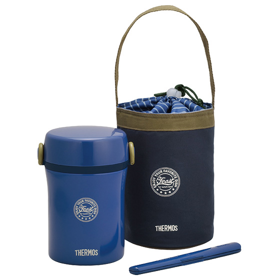 ステンレスランチジャー 約0.6合 (ネイビー)