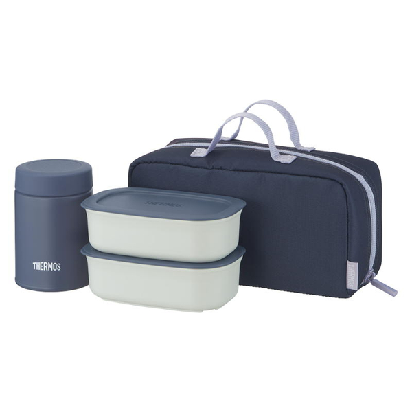 真空断熱スープランチセット (200ml+300ml×2) グレーネイビー