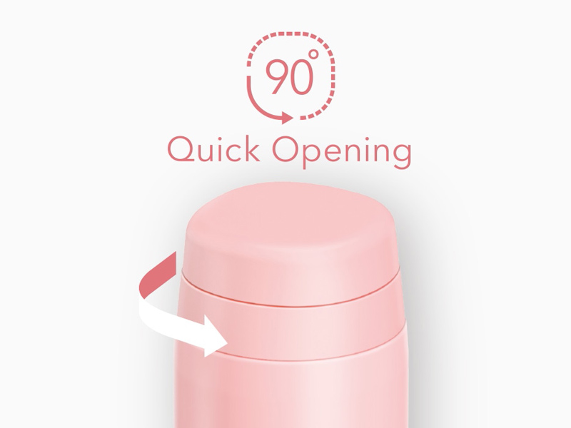 真空断熱ケータイマグ 350ml シェルピンク