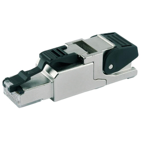 MFP8 RJ45シールドプラグ ツールフリータイプ （T568 B） AWG24-22/1、AWG27-22/7、AWG24-22/19