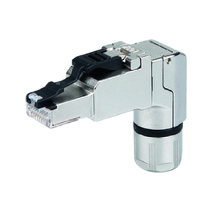 MFP8 アングルRJ45シールドプラグ ツールフリータイプ （T568 A） AWG24-22/1、AWG27-22/7、AWG24-22/19