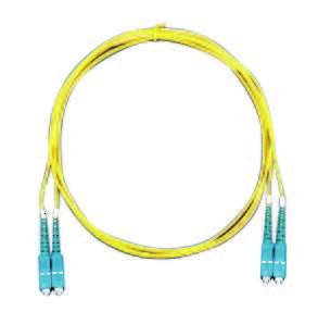両端SCコネクタ付デュプレックスパッチケーブル SM9/125 黄色 5m
