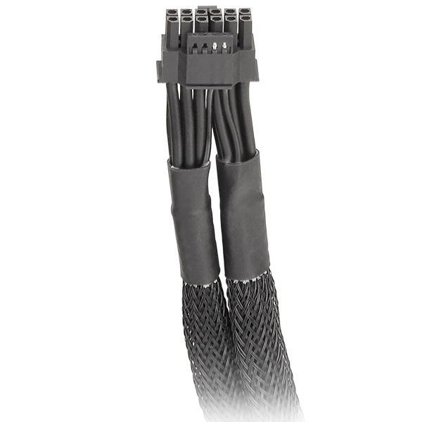 PCIe 5.0 スプリッターケーブル Sleeved PCIe Gen 5 Splitter Cable (Dual 8Pin to 12+4Pin) 60cm