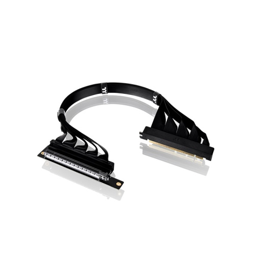 ライザーケーブル PCI-E 4.0 Dual 90 Degree Riser Cable 400mm Black