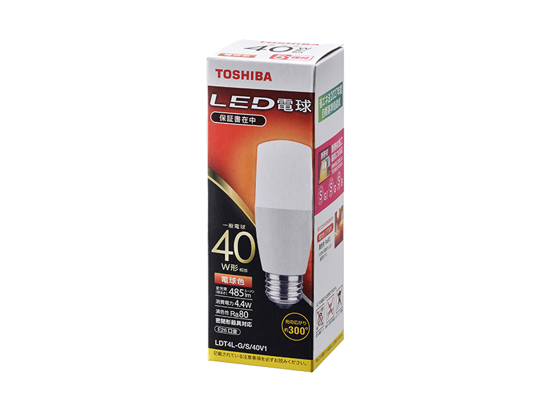 LED電球 T形E26 全方向300度 40W形相当 電球色