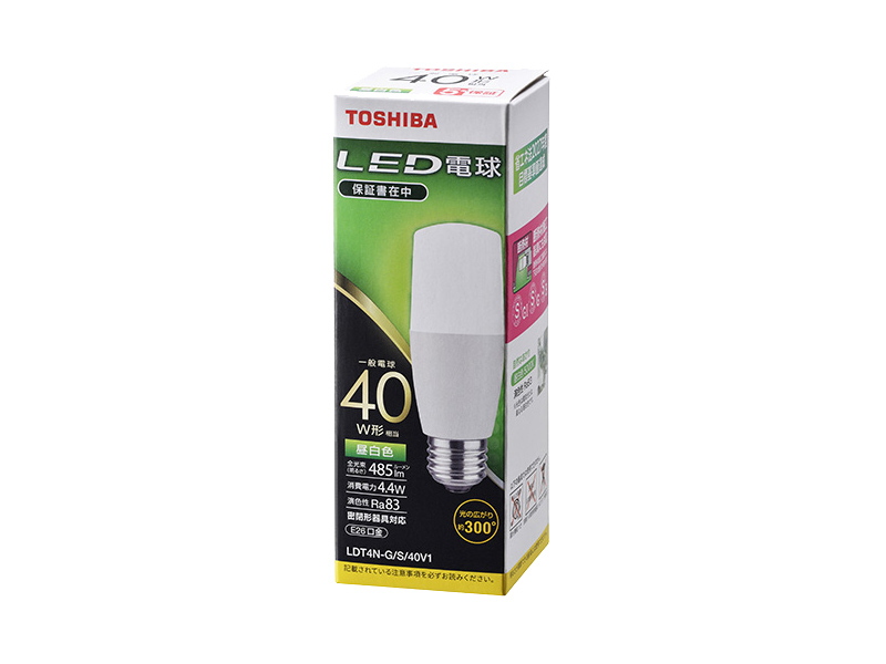LED電球 T形E26 全方向300度 40W形相当 昼白色