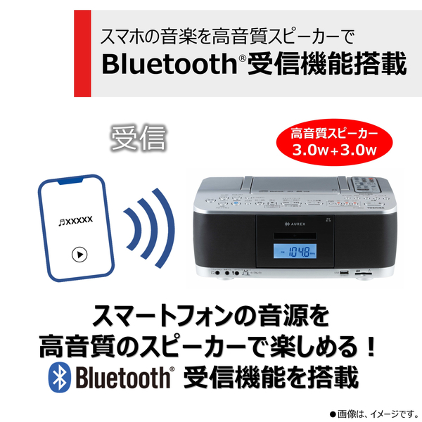 SD/USB/CDラジオカセットレコーダー シルバー