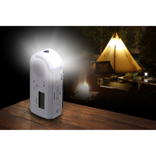 FM/AM充電ラジオ（ホワイト）