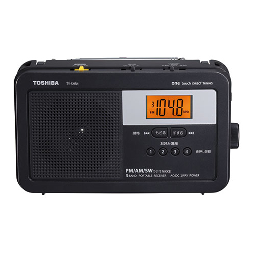 LEDライト付きホームラジオ （ガンメタリック）