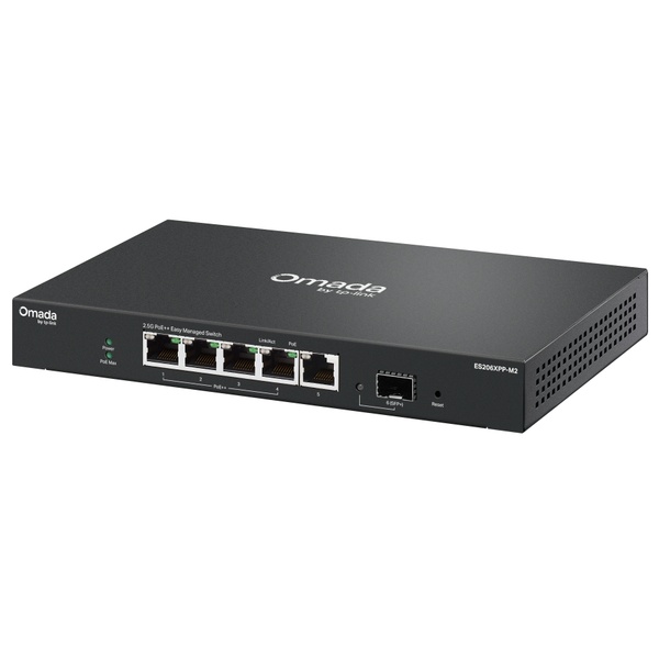 Omada 2.5Gポート×5&10G SFP+スロット×1 イージーマネージスイッチ(PoE++ポート×4)