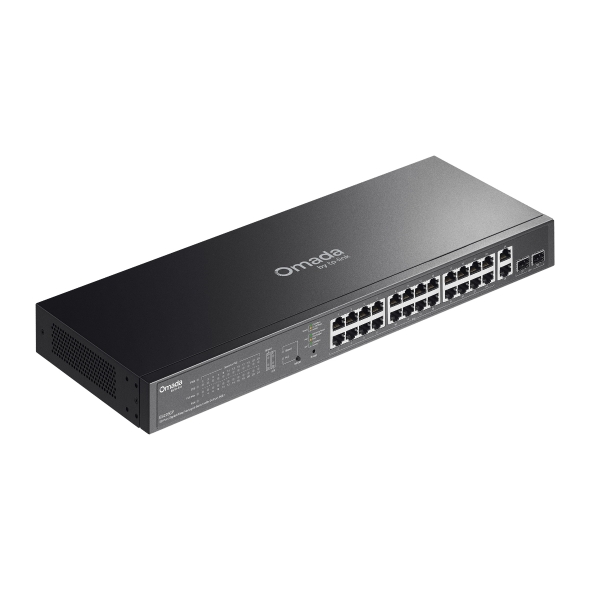 Omada ギガビットポート×26＆SFPスロット×2 イージーマネージスイッチ（PoE+ポート×24）