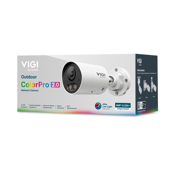 VIGI 4MP 屋外用 ColorPro 2.0 バレット型ネットワークカメラ