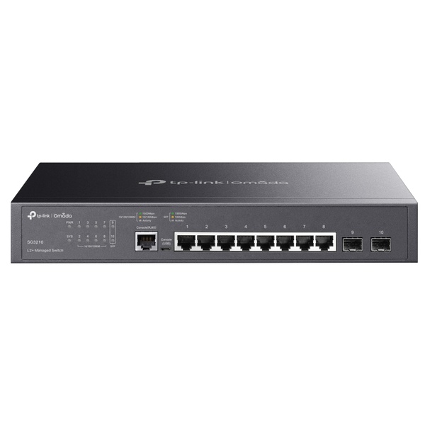 Omada ギガビットPoE+ポート×8/SFPスロット×2 L2+マネージスイッチ