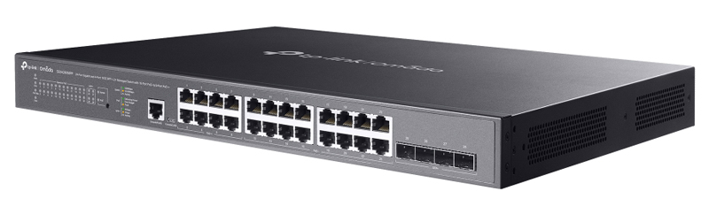 Omada 24ポートギガビット & 4ポート 10GE SFP+ L2+マネージスイッチ（PoE+16ポート & PoE++8ポート搭載）