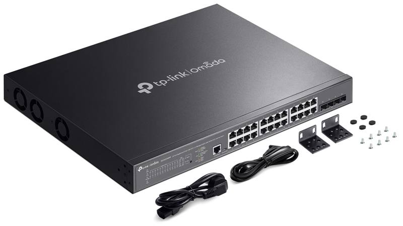 Omada 24ポートギガビット & 4ポート 10GE SFP+ L2+マネージスイッチ（PoE+16ポート & PoE++8ポート搭載）