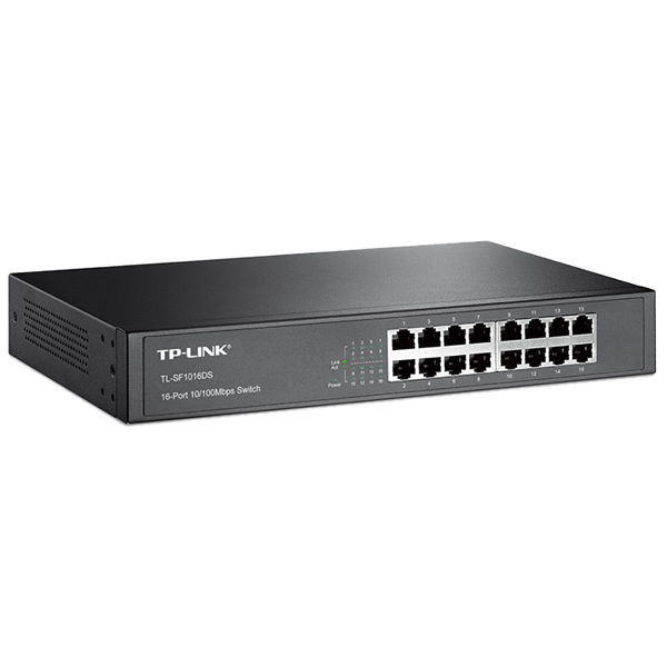 16ポート 10/100Mbps デスクトップ/ラックマウント スイッチングハブ