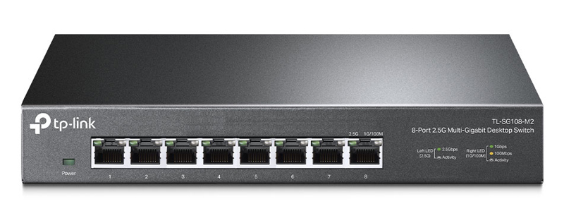 8ポート 2.5G デスクトップスイッチ