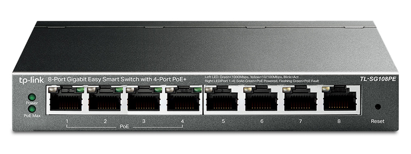 8ポート ギガビット PoE（4ポート） イージースマートスイッチ