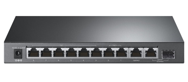 10ポートギガビットデスクトップスイッチ(PoE+6ポート&PoE++2ポート搭載)