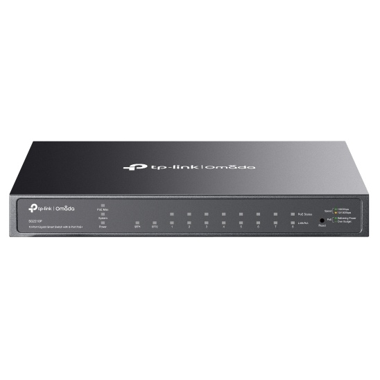 JetStream 8-Port Gigabit Smart PoE Switch with 2 SFP Slots