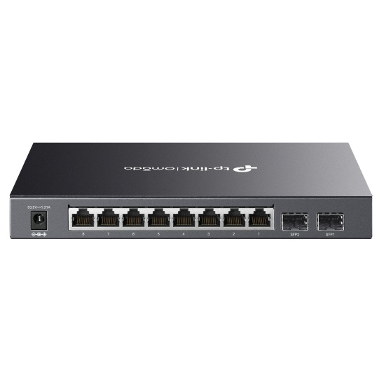 JetStream 8-Port Gigabit Smart PoE Switch with 2 SFP Slots