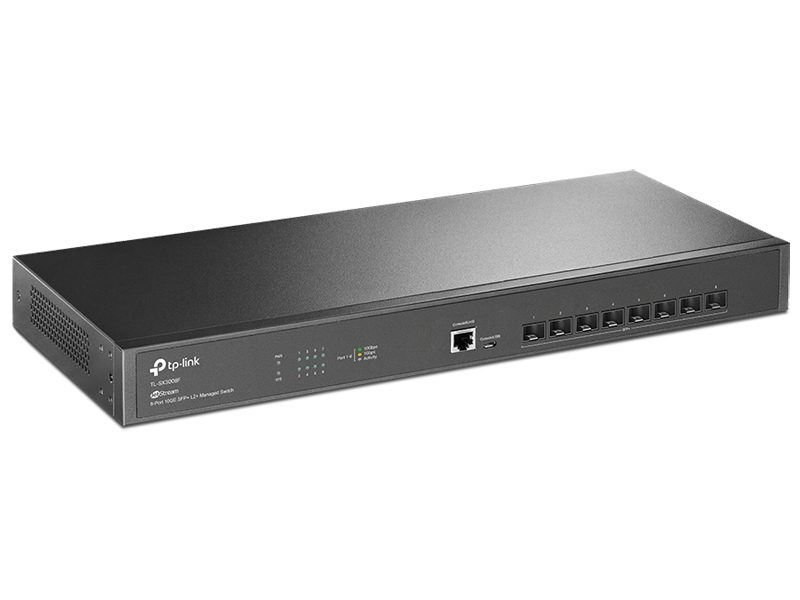 JetStream 8ポート10GE SFP+ L2+マネージスイッチ