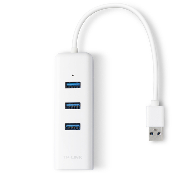 USB3.0対応 ギガビット有線LANアダプタ + USB3.0ハブ 3ポート