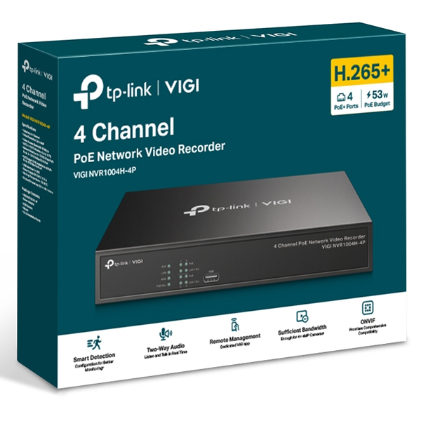 VIGI 4チャンネル PoE+ ネットワークビデオレコーダー