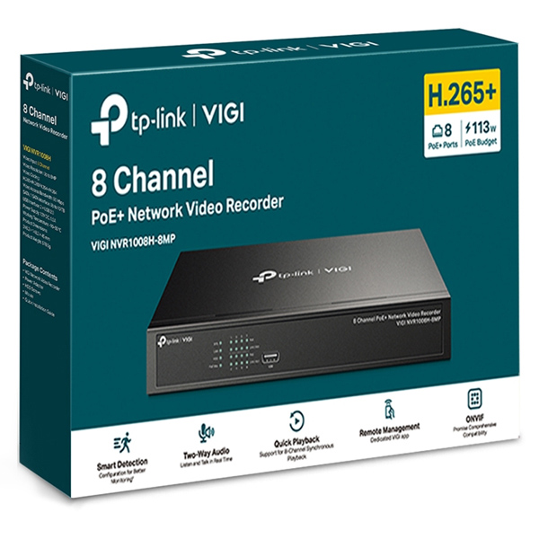 VIGI 8チャンネル PoE+ ネットワークビデオレコーダー