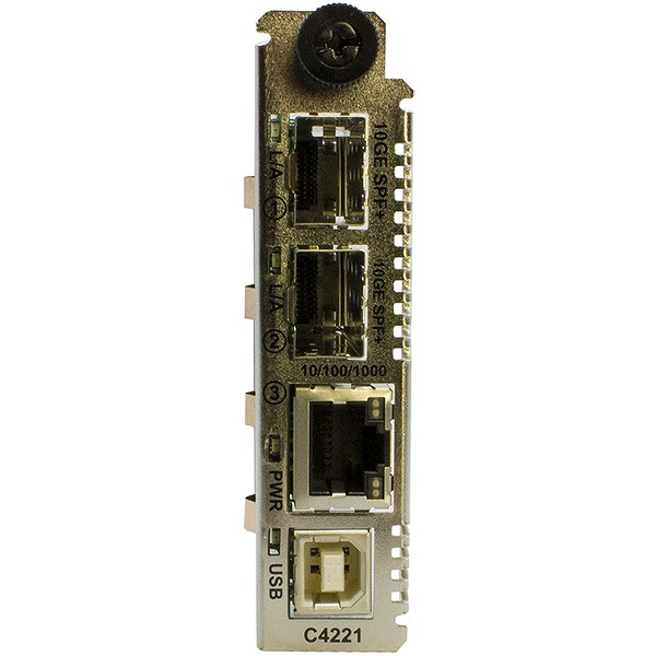 カード型(2)10GBase-X SFP+ スロット (空き)＋ 10/100/1000Base-T (RJ-45)ポート