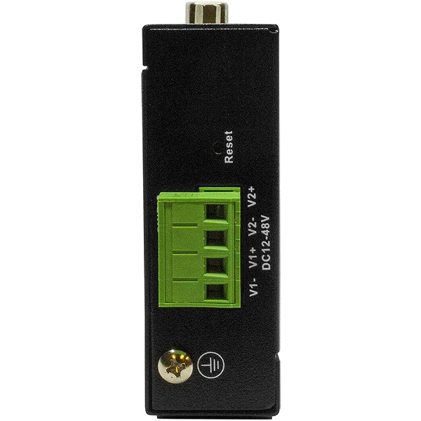 (1) RS232/422/485 DB9 port + (2) 10/100Base-TX RJ-45