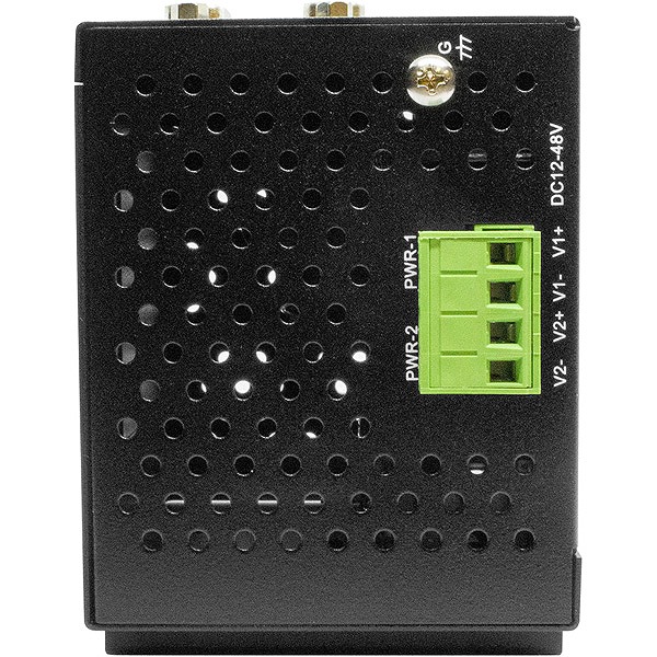 (4) RS232/422/485 DB9 ports + (2) 10/100Base-TX RJ-45 ports
