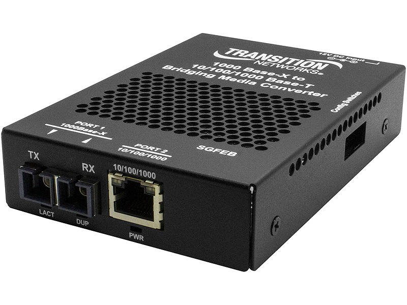 10/100/1000BASE-T (RJ-45) [100 m] ⇔ 1000BASE-LX 1300nm 拡張マルチモード (SC)[62.5/125μmのみ:2km]