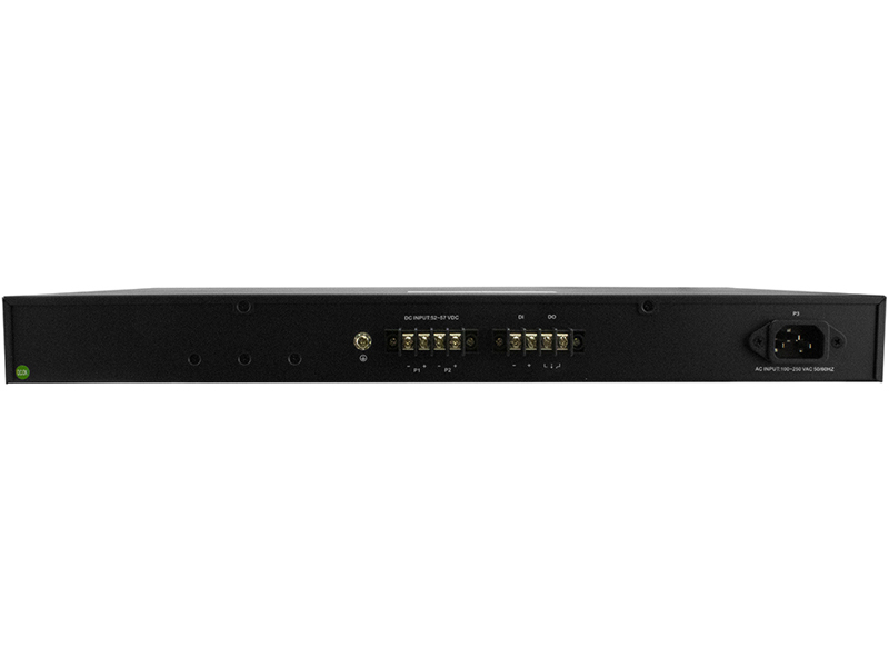 (24) 10/100/1000Base-T PoE+ ports + (4) 100/1000Base-X SFP slots + (4) 1G/10GBase-X SFP+ slots 52V - 57 VDC or 100V - 250VAC