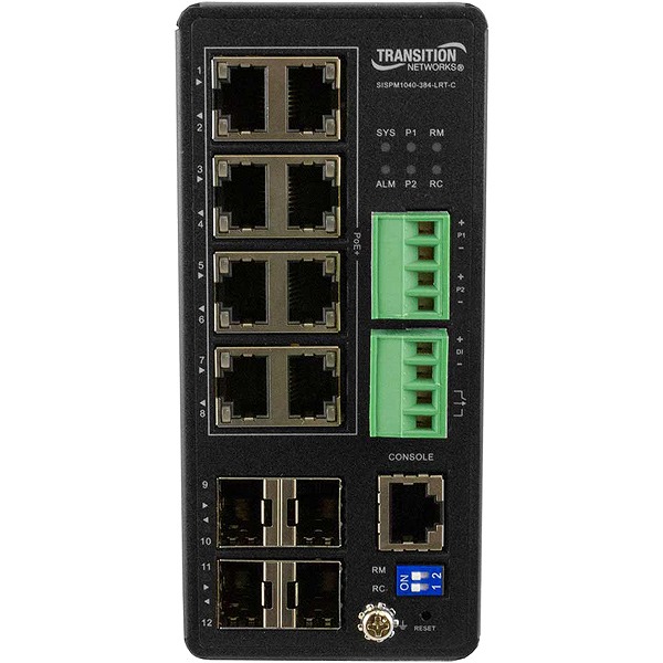 (8) 10/100/1000Base-T PoE+ (RJ-45) (4) 100/1000Base-X SFPオープン