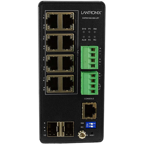 (8)10/100/1000BASE-T(RJ-45)PoE++ [100 m] および (2)100/1000Base-X SFPオープン・スロット