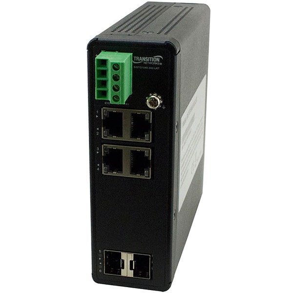 (4) 10/100/1000BASE-TX (RJ-45) [100m] (2) 100/1000Base-X SFP 産業用 非管理型ギガビット・スイッチ