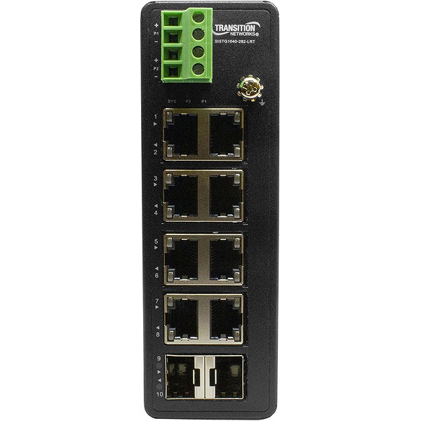 (8) 10/100/1000Base-T [100m] ports + (2) 100/1000Base-X SFP slots