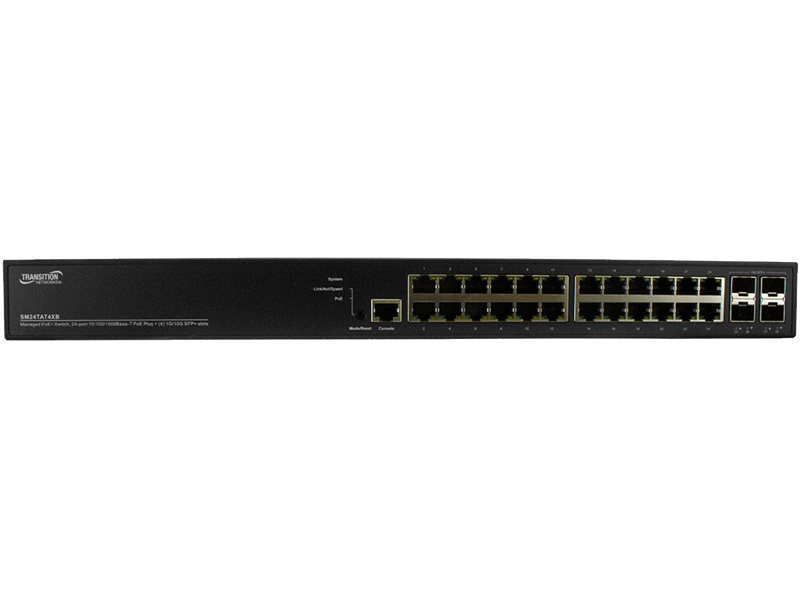 (24) 10/100/1000Base-T （RJ-45)+ (4) 1G/10GBase-X SFP+ (オープン)