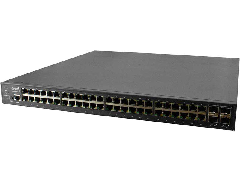 (48) 10/100/1000Base-T Ports + (4) 1G/10GBase-X SFP+ Ports