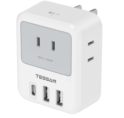 USB-C付3口ACマルチ電源タップ