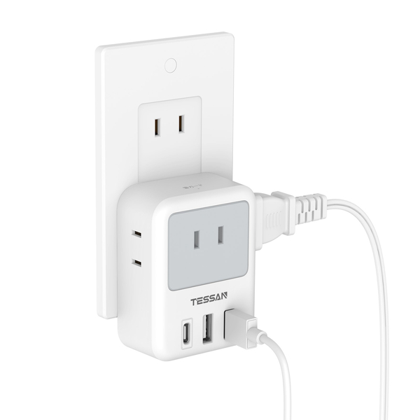 USB-C付3口ACマルチ電源タップ