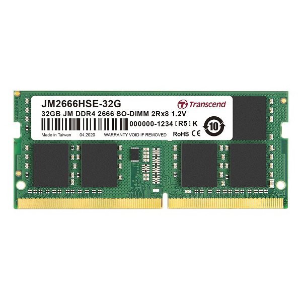 32GB JM DDR4 2666 SO-DIMM 2Rx8 2Gx8 CL19 1.2V