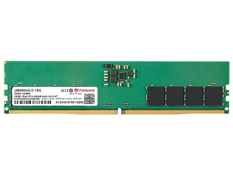 16GB JM DDR5 4800 U-DIMM 1Rx8 2Gx8 CL40 1.1V