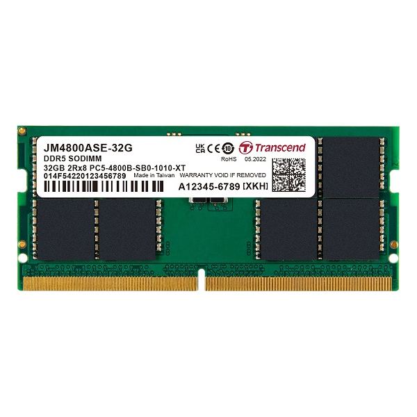 32GB JM DDR5 4800 SO-DIMM 2Rx8 2Gx8 CL40 1.1V