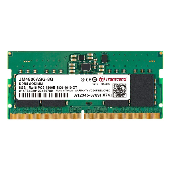 8GB JM DDR5 4800 SO-DIMM 1Rx16 1Gx16 CL40 1.1V